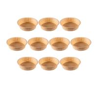 MALUGOGO Lot de 10 moules à gâteau jetables en papier doré de 15,2 cm avec surface antiadhésive facile à démouler pour les fêtes de vacances et expérimenter de nouvelles recettes