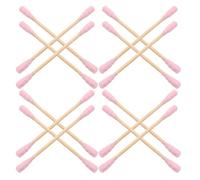 MALUGOGO Lot de 1000 cotons-tiges avec structure en spirale à double tête et manche en bois pour application de maquillage et nettoyage des peaux sensibles