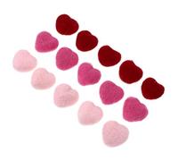 MALUGOGO Lot de 15 épingles à cheveux faites à la main en feutre en forme de cœur avec matériaux en laine et mousse, pratiques à utiliser pour la vie quotidienne et les fêtes, design unique et élégant