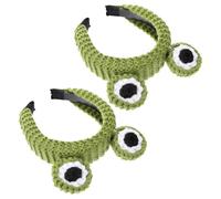 MALUGOGO Lot de 2 bandeaux en peluche tricotée à séchage rapide et lavables - Style kawaii - Pour femmes et jeunes - Style de vie occupé - Yoga
