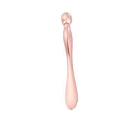 MALUGOGO Lot de 2 bâtons de massage des yeux en métal or rose avec rouleau de beauté en alliage rafraîchissant pour application de crème contour des yeux et outils de soins de la peau du visage
