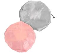 MALUGOGO Lot de 2 bonnets de douche en satin double couche pour femme avec bande élastique réglable pour garder les cheveux bien rangés et protégés, adaptés et endormis