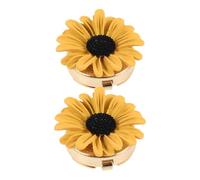 MALUGOGO Lot de 2 Boutons de Manchette Tournesol en Métal Résistant, Couvre-poignets Décoratifs pour Chemises Hommes et Femmes, Accessoires Élégants pour Tenue Professionnelle et