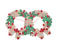 MALUGOGO Lot de 2 broches de Noël pour femme en alliage, légères et confortables à porter, pour banquet et couronne de Noël