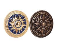 MALUGOGO Lot de 2 Broches Rétro Personnalisées, Badge de Personnalité Rond en Métal, Accessoires de Costume Vintage pour Vêtements, pour Mariages et Événements Professionnels