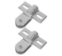 MALUGOGO Lot de 2 charnières pivotantes en acier inoxydable pour porte de douche en alliage épais avec tige supérieure et inférieure, loquet d'angle réglable pour douche sans cadre