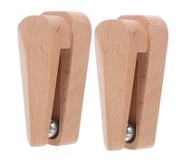 MALUGOGO Lot de 2 crochets muraux en bois pour accrocher des couvertures, couettes, serviettes, sans perçage, pour une forte prise en main et un soutien fiable du poids, pinces à tapisserie rustiques