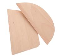 MALUGOGO Lot de 2 grattoirs à pâte en bois de hêtre, demi-cercle et trapézoïdal, 18,5 x 9 cm, 17 x 9,5 cm, coupe-pâte et trancheuse pour pâtisserie et cuisine