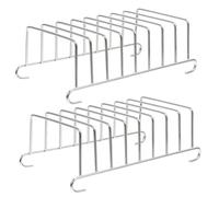 MALUGOGO Lot de 2 grilles de cuisson vapeur en acier inoxydable avec forme élégante, résistance à la chaleur et faciles à nettoyer, aspect généreux, étagères de vidange d'huile pour friteuse