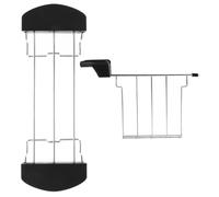 MALUGOGO Lot de 2 grilles de réchauffement et pinces à sandwich, en acier inoxydable, compatibles avec grille-pain, tranches de pain pour cuisine, petit déjeuner