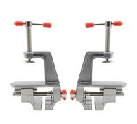 MALUGOGO Lot de 2 mini étaux de table plats avec pince pour banc, bricolage, bijoux, travail du bois, sculpture avec design compact et portable