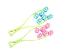MALUGOGO Lot de 2 rouleaux de massage du visage, outil manuel de soins de la peau avec rouleaux roses et bleus, masseur facial anti-âge pour femme à la maison