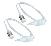 MALUGOGO Lot de 2 siphons à vin en plastique blanc pour brasseurs à domicile, outil de siphonnage manuel facile à manipuler pour embouteillage et transfert de vin