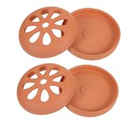 MALUGOGO Lot de 2 supports de bobine de parfum terre cuite pour la maison et l'extérieur - Support avec huit motifs - Convient pour terrasse, jardin, camping, randonnée, pêche et espaces intérieurs
