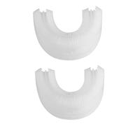 MALUGOGO Lot de 2 têtes de brosse à dents de rechange en silicone de type U pour la plupart des brosses à dents en forme de U pour nettoyer la surface des dents