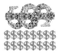 MALUGOGO Lot de 20 breloques pour nail art en alliage argenté en forme de signe créatif et charmantes décorations en métal - Ne se casse pas et ne se déforme pas - Pour les festivals du Nouvel An