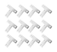 MALUGOGO Lot de 20 Équerres D'angle T en Acier Inoxydable 50x50 Mm, Support Robuste Anti-corrosion pour Fixation Meubles, Accessoires de Réparation pour Joints Angulaires, Outils Pratiques