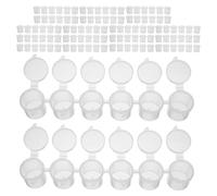 MALUGOGO Lot de 20 mini pots de peinture portables en polyéthylène avec couvercles pour aquarelle, croquis et cours d'art en plein air 15 ml