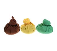 MALUGOGO Lot de 3 balles de massage thaïlandaises à base de plantes pour thérapie du visage et des yeux, fabriquées avec de l'absinthe et un chiffon en coton, avec plusieurs techniques de massage et