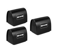 MALUGOGO Lot de 3 boîtes de rangement en fer noir avec fond amovible pour une élimination sûre des lames et une protection contre les blessures pour les voyages