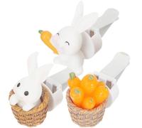 MALUGOGO Lot de 3 désodorisants à clip pour grille d'aération de voiture avec panier de carotte, accessoires décoratifs pour intérieur de voiture pour femme