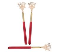 MALUGOGO Lot de 3 gratte-dos en acier inoxydable pour soulager les démangeaisons avec design télescopique et extensible, outils robustes avec un excellent savoir-faire et une utilisation délicate et
