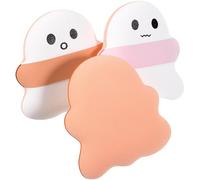 MALUGOGO Lot de 3 houppettes de maquillage adaptées pour l'application de fond de teint et de correcteur pour femme, en latex et tissu, texture douce, facile à ranger pour le shopping et l'extérieur