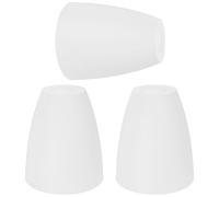 MALUGOGO Lot de 3 petites couvertures plates en plastique de 30 mm pour chambre à coucher, mur, table, lampadaire suspendu avec protection des yeux