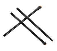MALUGOGO Lot de 3 pinceaux de maquillage synthétiques noirs avec fard à paupières et eyeliner, sûrs à utiliser et adaptés pour un usage ordinaire, outils cosmétiques magnifiques pour application