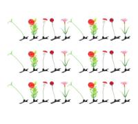 MALUGOGO Lot de 30 Pinces à Cheveux Créatives de Plantes, Faciles à Porter Clipser, Accessoires de Coiffure pour Femmes, pour Participer Activités