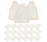 MALUGOGO Lot de 30 sacs réutilisables en gaze de coton avec cordon de serrage pour le thé en vrac et les épices, filtres à thé blanc polyvalents avec cordons de serrage traditionnels pour un usage