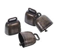 MALUGOGO Lot de 4 cloches anti-vol pour l'agriculture - Cloches de pâturage en fer - Son net - Convient pour accrocher sur un cheval, un mouton ou une vache