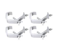MALUGOGO Lot de 4 colliers de serrage en alliage d'aluminium avec dents antidérapantes pour éclairage DJ - Supports de lumière polyvalents pour théâtre, bar, discothèque, capacité de charge