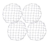 MALUGOGO Lot de 4 filets anti-chute ronds avec fil élastique en polyester 700# pour la sécurité des égouts et le jardin