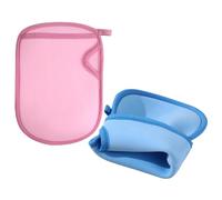 MALUGOGO Lot de 4 gants de douche exfoliants pour la peau et les bras avec un design léger et un bon effet de nettoyage, gants de bain doux en PVC pour la maison et l'hôtel