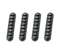 MALUGOGO Lot de 4 organiseurs de câbles de bureau avec design en silicone à 7 emplacements, doux et faciles à organiser pour une utilisation en entreprise et à la maison, outil de gestion des câbles