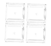 MALUGOGO Lot de 4 petites palettes de maquillage vides en plastique, faciles à transporter, faciles à transporter, pour maquillage où que vous soyez et n'importe quand, membres de la famille féminins