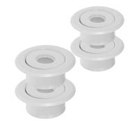 MALUGOGO Lot de 4 rosaces d'arrosage, plaque de finition de 24 mm, plaque de protection en métal résistant à l'usure, design élégant pour installations résidentielles, blanc