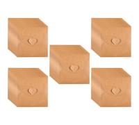 MALUGOGO Lot de 50 Pochettes Vierges en Papier Kraft pour CD et DVD avec Fermeture à Bouton en Forme de cœur, Vintage pour éviter Les Rayures, pour Rangement à la Maison et cinéma