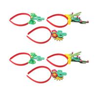 MALUGOGO Lot de 6 accessoires de costume de cactus - Accessoires de festival - Motifs de cactus - Matériaux doux - Confortables - Style bohème - Idéal pour les séances photo et les réunions festives