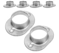 MALUGOGO Lot de 6 Bases de Poteaux Ronds 48 MM en Acier Zingué Supports de Garde-Corps Robustes pour Fixation Stable de Rambardes de Terrasse et Clôtures Bride de Poteau Résistante aux