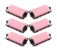 MALUGOGO Lot de 6 Bigoudis en Éponge Douce sans Chaleur, Gros Rouleaux 4 Cm pour Boucles Naturelles, Adaptés Cheveux Longs et Courts, Bigoudis pour Dormir Confortables Abîmer les Cheveux