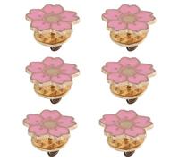 MALUGOGO Lot de 6 broches roses en forme de fleur de cerisier pour femme, en alliage léger, polyvalentes, pour un usage quotidien et accessoires de revers de veste