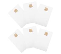 MALUGOGO Lot de 6 cartes d'identité intelligentes en PVC blanc avec puce pour contrôle d'accès commercial, cartes de visite vierges imprimables adaptées aux grands badges de conducteur de camion
