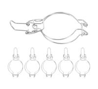 MALUGOGO Lot de 6 colliers de serrage hermétiques en acier inoxydable pour bocaux Mason Jar Clips de rechange pour rangement de cuisine et accessoires de mise en conserve