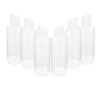 MALUGOGO Lot de 6 Flacons de Voyage en Plastique 100ml, Bouteilles Portables Multi-usages pour Shampoing et Après-shampoing, pour Voyage en Plein Air