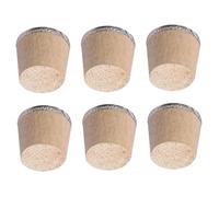 MALUGOGO Lot de 6 grands bouchons de bouteille en bois, bouchons isothermes, bouilloire d'eau chaude, bouchons en bois robuste pour bouteilles isothermes et bouteilles de thé en cuisine