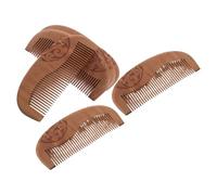 MALUGOGO Lot de 6 peignes à dents larges en bois de pêche pour homme et femme - Peignes démêlants et massants du cuir chevelu pour cheveux bouclés, ondulés et mouillés