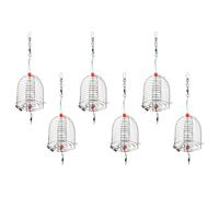 MALUGOGO Lot de 6 pièges à appâts en acier inoxydable pour pêche à la carpe | Structure à ouverture rapide, design portable, distribution efficace des appâts, utilisation facile pour les sorties de pêche