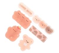 MALUGOGO Lot de 6 pinces à cheveux en acrylique en forme d'ours de dessin animé - Pas facile à utiliser - Simple et tendance - Accessoires de banquet de lune de miel - Style aléatoire